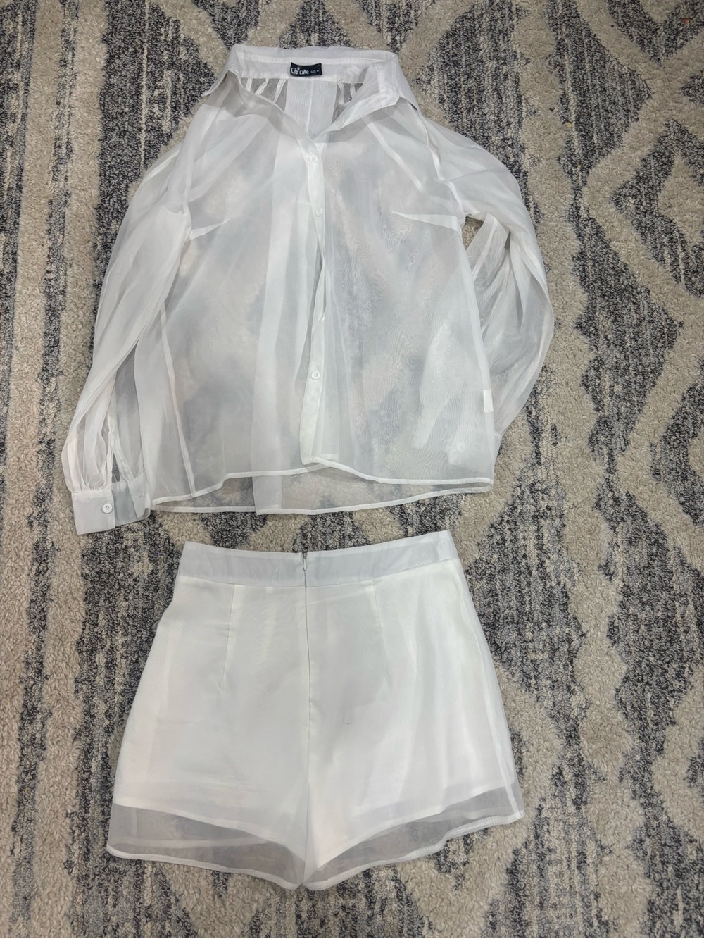 Chi&Me White Sheer Lined Slip - Women Intimates